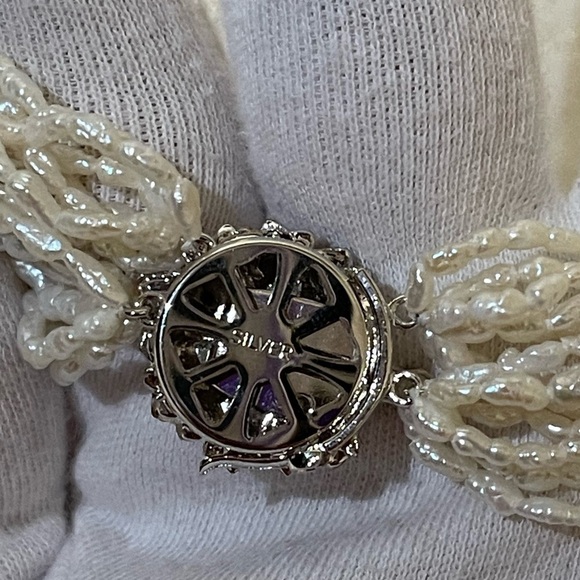 GENUINE fresh water pearl flower pendant necklace - Picture 7 of 12